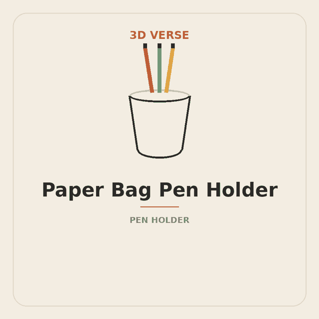 Paper Bag Pen Holder