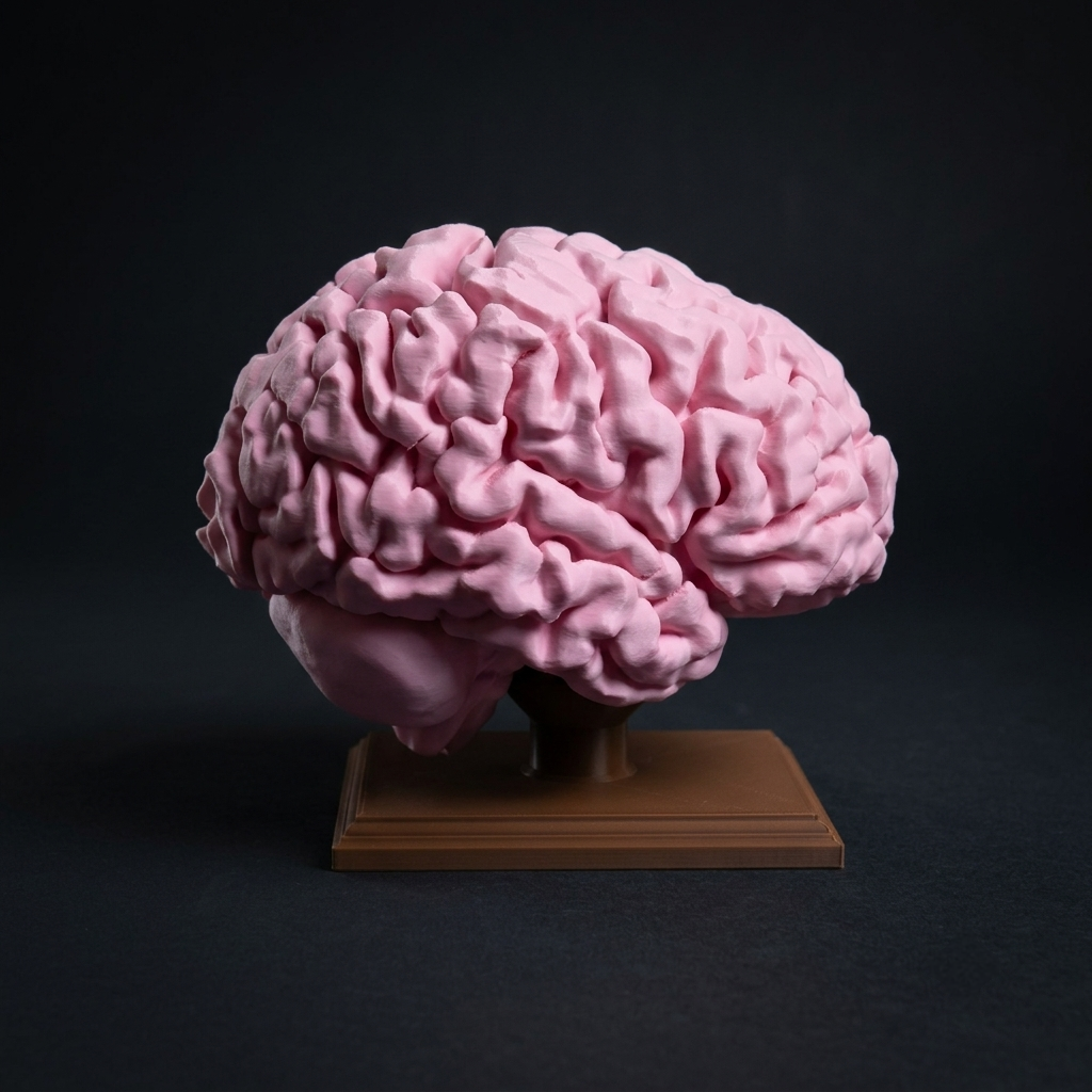 Human Brain with Stand